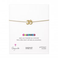 large open om bracelet, gold dipped