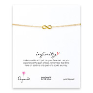 small infinity bracelet, gold dipped