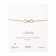 large classic infinity bracelet, gold dipped