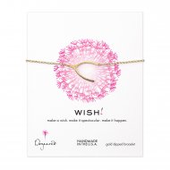 soldered big wishbone bracelet, gold dipped