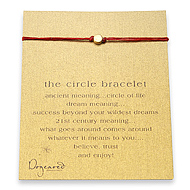 circle bracelet gold dipped on red irish linen
