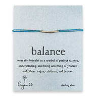 balance bar bracelet sterling silver on teal irish linen
