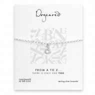 open d bracelet, sterling silver