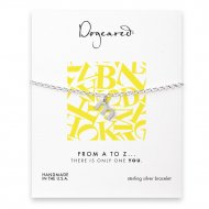 open m bracelet, sterling silver
