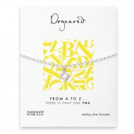 open u bracelet, sterling silver