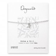 open x bracelet, sterling silver