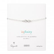 infinity charm chain bracelet, sterling silver