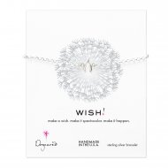wishbone charm chain bracelet, sterling silver