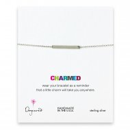 charmed large bar bracelet, sterling silver