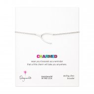 charmed big wishbone bracelet, sterling silver
