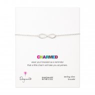 charmed large classic infinity bracelet, sterling silver