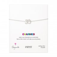 large open om bracelet, sterling silver