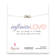 small oxidized infinite love bracelet