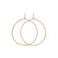 always beautiful sparkle hoop earrings, gold dipped