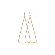 always beautiful sparkle triangle earrings, gold dipped