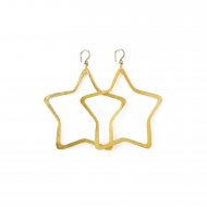 always beautiful star earrings, gold dipped