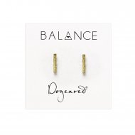 flat bar stud earrings, gold dipped