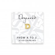 open d earring, gold dipped