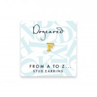 open f earring, gold dipped