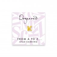open k earring, gold dipped