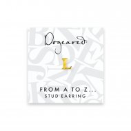 open l earring, gold dipped