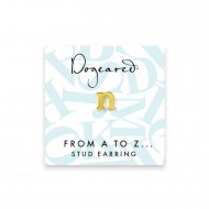 open n earring, gold dipped