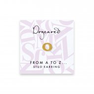 open o earring, gold dipped