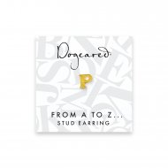 open p earring, gold dipped