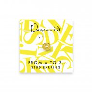 open q earring, gold dipped