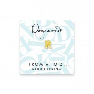open r earring, gold dipped