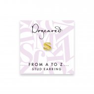open s earring, gold dipped