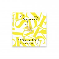 open u earring, gold dipped