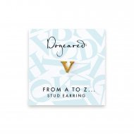 open v earring, gold dipped