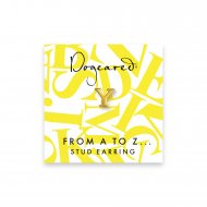 open y earring, gold dipped