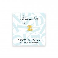 open z earring, gold dipped