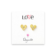 love diamond gold dipped stud earrings