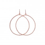 always beautiful sparkle hoop earrings, rose gold dipped