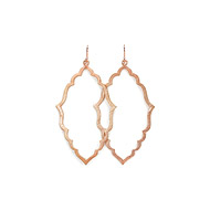 always beautiful moroccan earrings, rose gold dipped