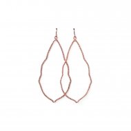 always beautiful sparkle moroccan earrings, rose gold dipped