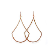 always beautiful swing rose gold dipped earrings