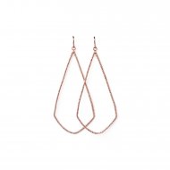 always beautiful sparkle swing earrings, rose gold dipped
