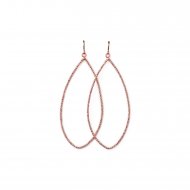 always beautiful sparkle rose gold dipped marquise earrings