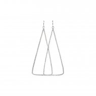 always beautiful sparkle triangle earrings, sterling silver