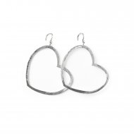 always beautiful heart earrings, sterling silver