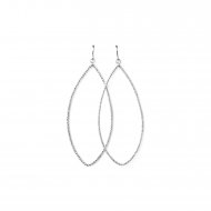 always beautiful sparkle marquise earrings, sterling silver