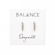 flat bar stud earrings, sterling silver