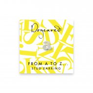 open a earring, sterling silver