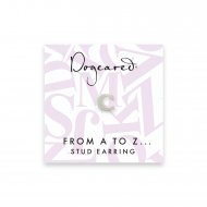 open c earring, sterling silver