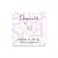 open g earring, sterling silver