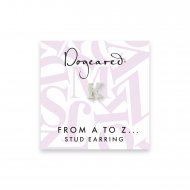 open k earring, sterling silver